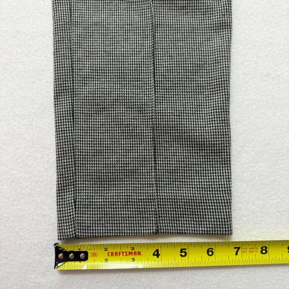 Croft & Barrow Women's Stretch Houndstooth Pintuck Black/White Ankle Pants Small - Picture 9 of 10